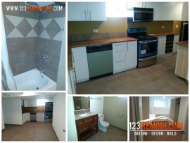 Basement Tile Flooring Complete Basement Remodel Lincoln Park