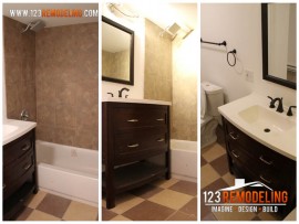 GF1 Roscoe Village Budget Bathroom Remodel