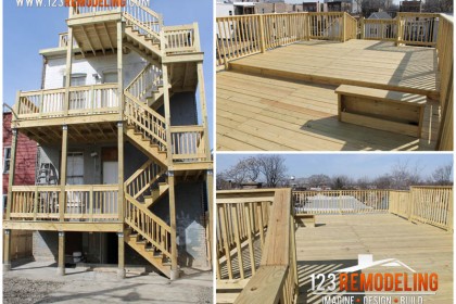 Deck wooden Wooden Rooftop Deck and Porch