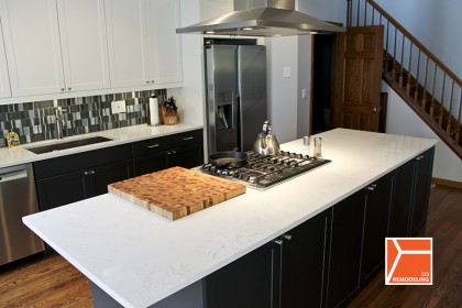 finished south loop townhouse kitchen South Loop Townhouse Kitchen Remodel