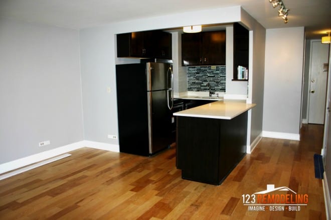 kitchen flooring installation chicago by 123 Remodeling 