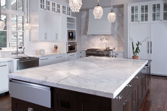 Interior of a freshly remodeled kitchen