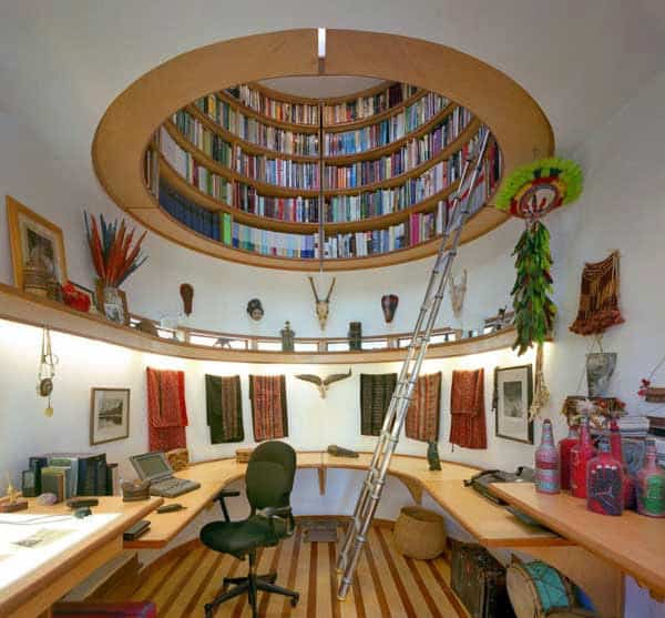 circular bookshelf