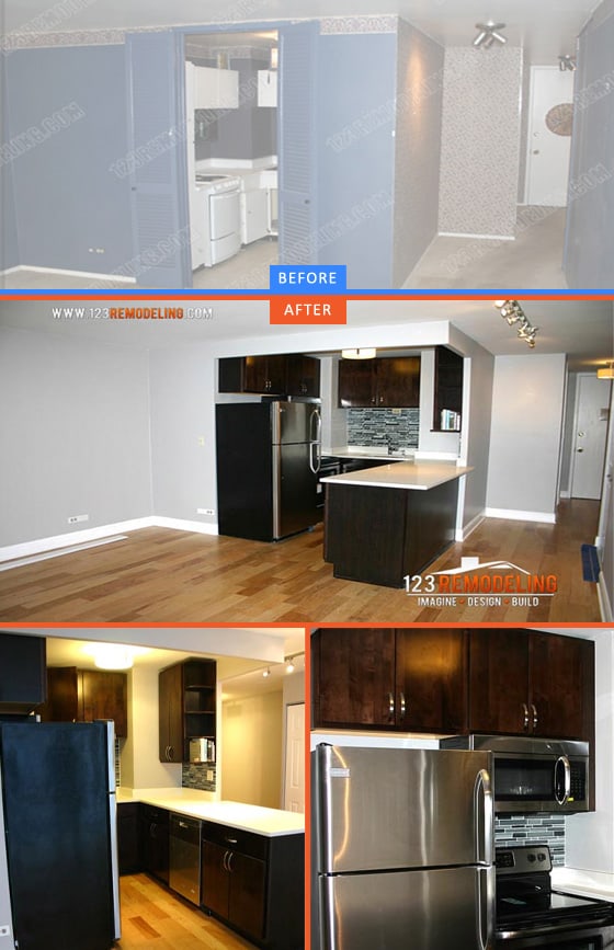 Chicago open layout kitchen remodel