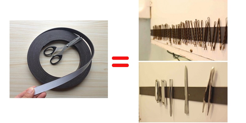 Magnetic Strip for Hair Pin Storage