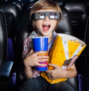 boy watching 3d movie