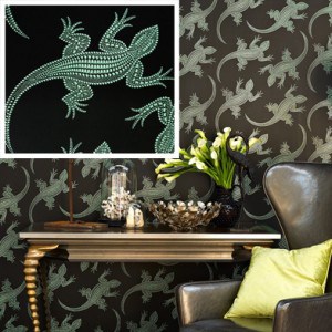 wallpaper pattern with lizard