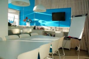 blue conference room