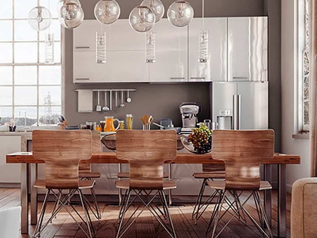 kitchen painted with Sherwin Williams Poised Taupe