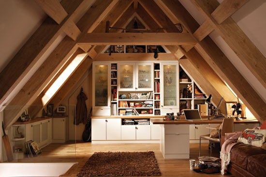 chicago attic home office design