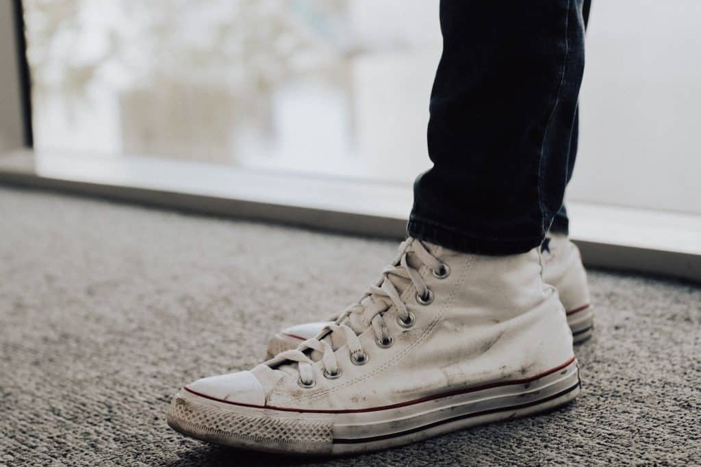 sneakers on carpet