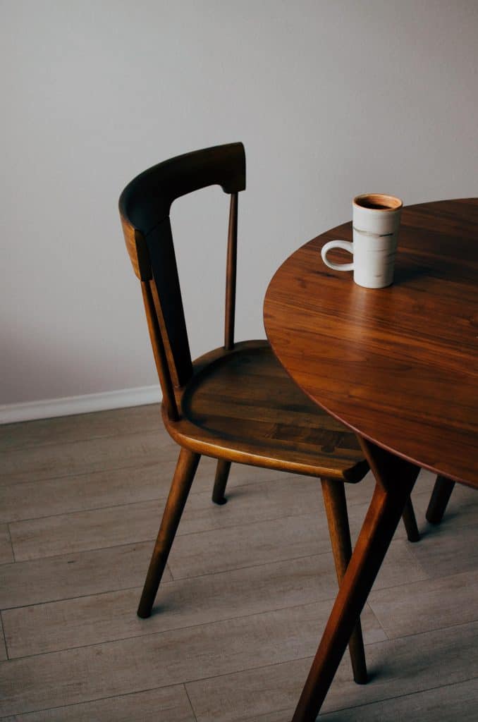 wooder table and wooden floors