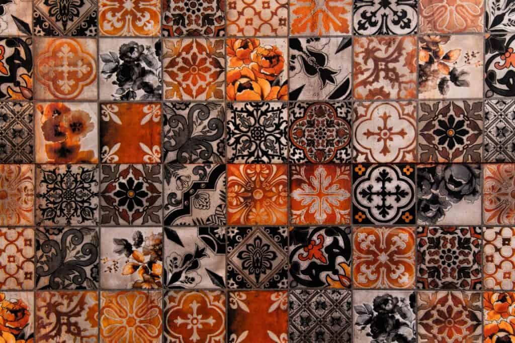 decorative floral Moroccan tiles