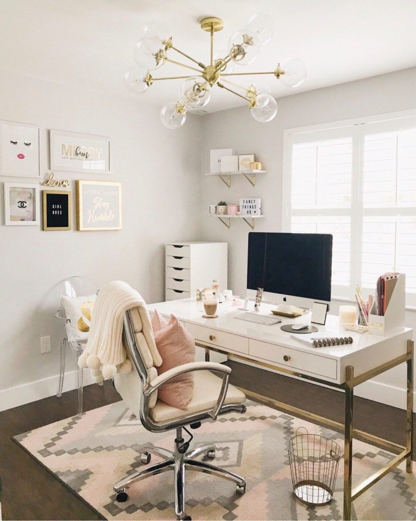 clean elegant home office