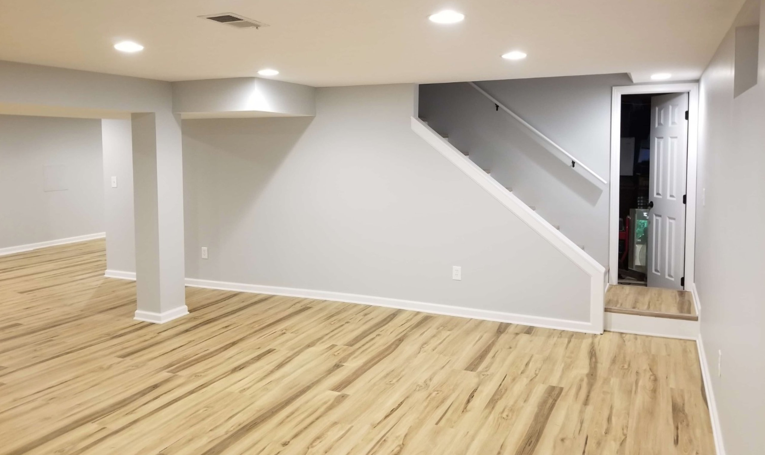 Chicago basement expansion with stairs