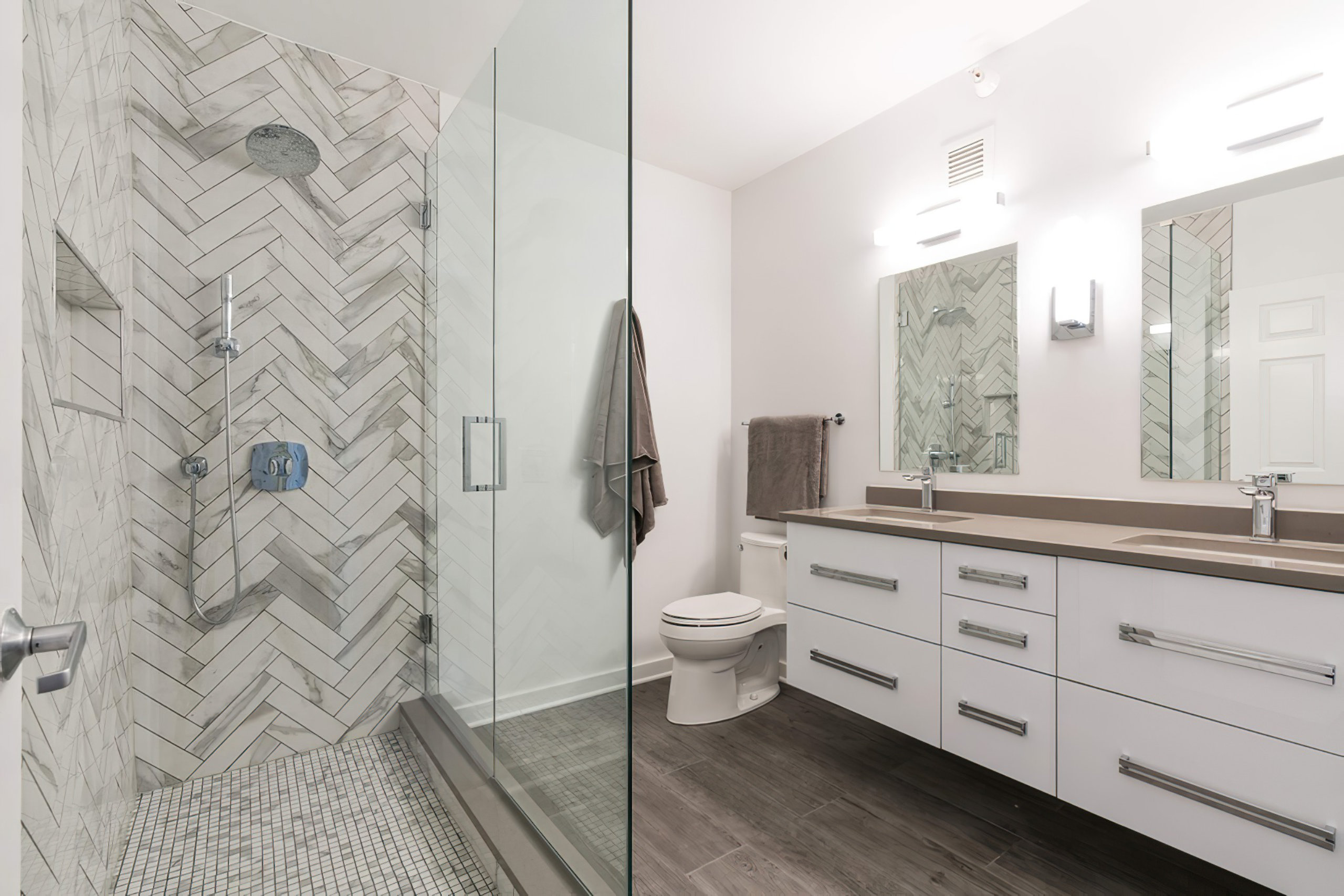 Chicago River North Condo Modern Bathroom Remodel