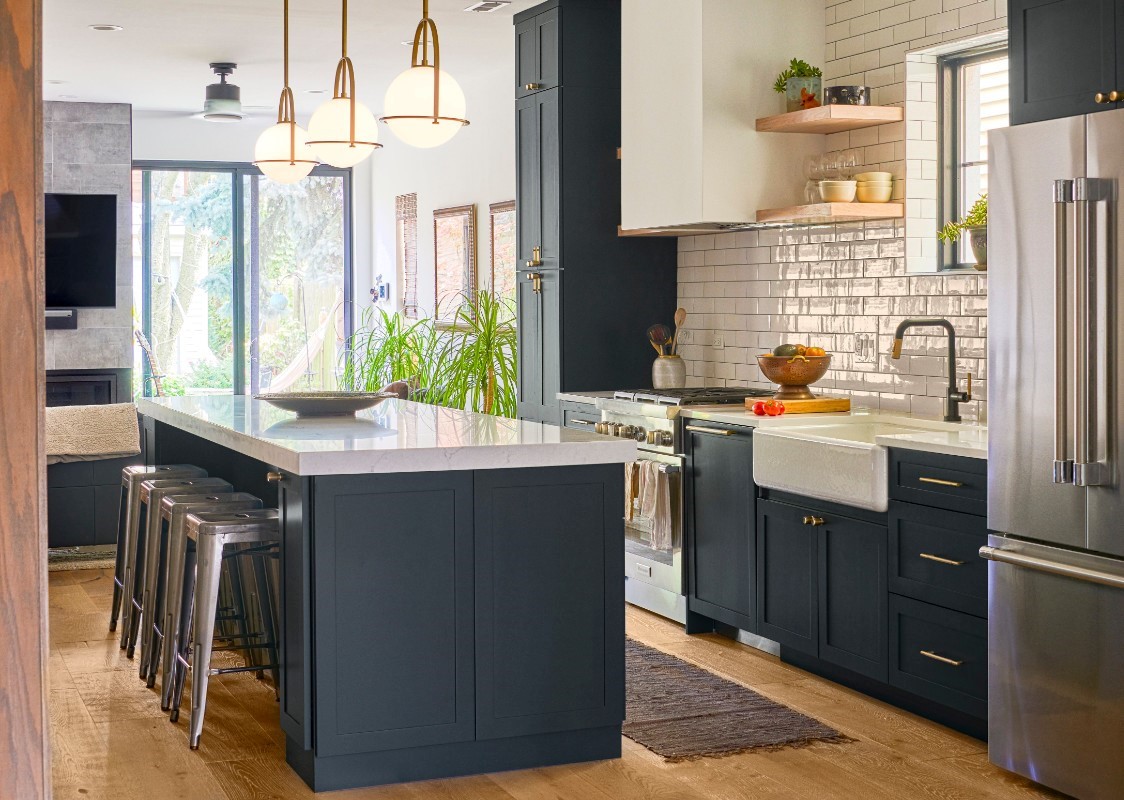 large kitchen island